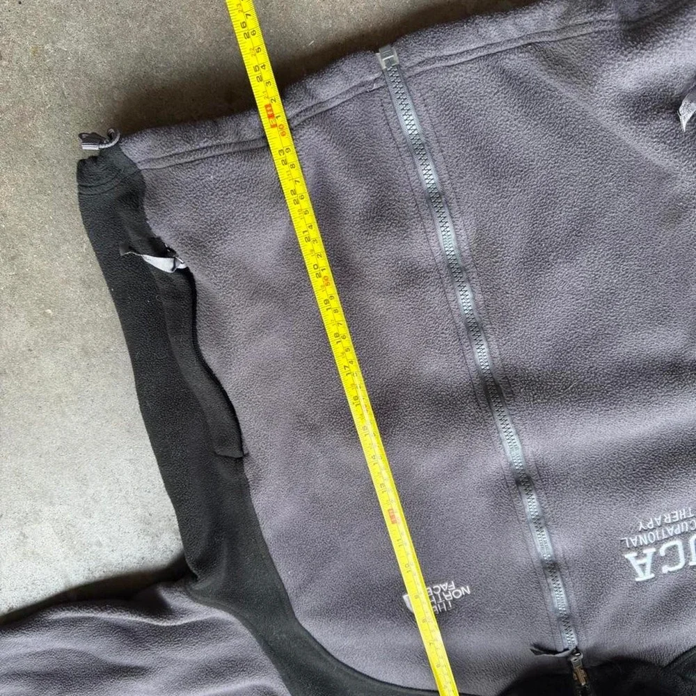Vintage The North Face gray & black fleece jacket size M